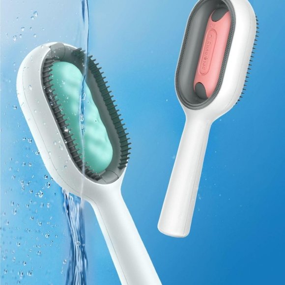 Two In one Hair Removal Cleaning Double Side Bath Rake Comb Pet Dog Cat Shedding - Picture 1 of 10